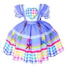 Vestido Festa Junina Caipirinha Xadrez Quadrilha Luxo