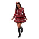 Vestido Festa Junina Feminino Adulto pra Quadrilha Xadrez com Babados