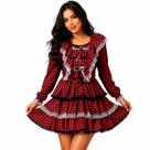 Vestido Festa Junina Feminino Adulto pra Quadrilha Xadrez com Babados Vestido Festa Junina Feminino Adulto pra Quadrilha Xadrez com Babados