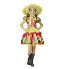 Vestido Festa Junina Infantil Colorido Com Babados