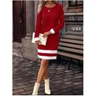 Vestido Fitted Bloco De Cores Vermelho Clasi