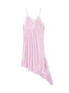 Vestido Floerns de renda acetinada com camadas de rosa assimétrico para mulheres Vestido Floerns de renda acetinada com camadas de rosa assimétrico para mulheres