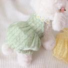 Vestido Floral Amarelo Para Gatos E Cães Pequenos, Saia De Verão Fofa Para Cachorros, Mini Princesa