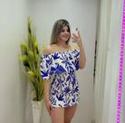 Vestido floral azul Mini tamanho P Vestido floral azul Mini tamanho P