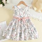 Vestido Floral Com Laço Para Meninas Melario Princesa Fantasia De Verão Para Crianças