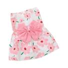 Vestido Floral De Verão Para Cães Princesa, Saia De Renda Com Laço Estampado Fofo Para Filhotes