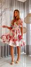 Vestido Floral Decote V com Faixa CLOSET