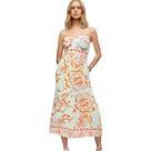 Vestido Floral Midi Feminino Casual Chic com Detalhe nas Costas Primavera Verão