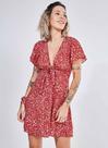 Vestido floral vermelho