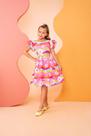 Vestido florido rosa