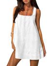 Vestido FOMELY 2026 Branco de Algodão Mini Regata Vestido FOMELY 2026 Branco de Algodão Mini Regata