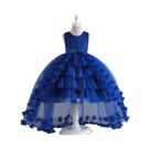 Vestido Formal Sem Mangas Para Meninas De 3 a 12 Anos, Vestido De Princesa Fluffy Para Dança E