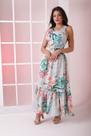 Vestido Fran Frente Unica Floral Verde Vestido Fran Frente Unica Floral Verde
