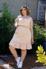 Vestido franzido estampado