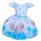 Vestido Frozen Pérolas Luxo Infantil Festa