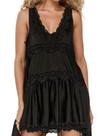 Vestido Geabal People Free Dupe Slip com decote em V, verão, Y2k, preto