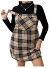Vestido geral: WDIRARA, veludo, sem mangas, multicolorido, marrom