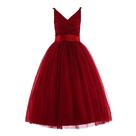 Vestido Glamulice Burgundy Flower Girls Lace Wedding Wine Red 8