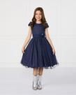 Vestido Glitter Nervura Azul Marinho Glitter Menina Princesa Festa Cor:Azul MarinhoTamanho:4Y Vestido Glitter Nervura Azul Marinho Glitter Menina Princesa Festa Cor:Azul MarinhoTamanho:4Y