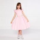 Vestido Godê Liso Rosa Festa Infantil Rodado Princesa Básico