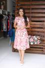 Vestido godê Midi floral Vestido godê Midi floral