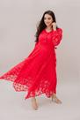 Vestido godê rendão vermelho