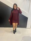 Vestido gola alta com cardigã