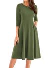 Vestido GRACE KARIN, casual, solto, gola redonda, algodão