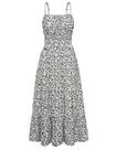 Vestido Grace Karin Summer Boho com alça espaguete com babados