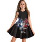 Vestido Gzzxiailg Vintage com Estampa da Bandeira Americana para Festa