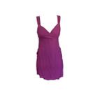 Vestido Hering Roxo Decote V