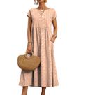 Vestido HOTYD Boho com estampa floral vintage para mulheres de verão