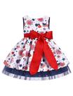 Vestido IBAKOM Baby Girl American Flag 4 de julho de 3 a 4 anos
