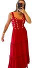 Vestido Ilhós No Decote Borboletas 3957 - Gg