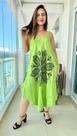 Vestido Indiano Alça c/ Regulagem e Bolsos Trapézio Plus Size-cod.1027A
