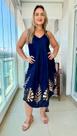 Vestido Indiano Alça c/ Regulagem e Bolsos Trapézio Plus Size-cod.1101E