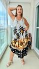 Vestido Indiano Alça c/ Regulagem e Bolsos Trapézio Plus Size-cod.8808