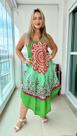 Vestido Indiano Alça c/ Regulagem e Bolsos Trapézio Plus Size-cod.8809