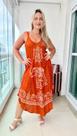 Vestido Indiano Alça c/ Regulagem e Bolsos Trapézio Plus Size-cod.8813 Vestido Indiano Alça c/ Regulagem e Bolsos Trapézio Plus Size-cod.8813