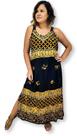 Vestido Indiano Longo Alça Batik Bordado Moda BOHO 1009