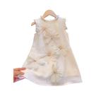 Vestido Infantil 3D Com Flores E Urso Para Meninas, Elegante Para Festas De Casamento, Roupas Para