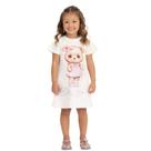 Vestido Infantil Alakazoo em Moletinho Estampa Ursinho Off Tamanho:3Cor:Igual da foto