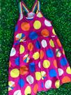 Vestido Infantil Alça de Elastico Com Estampa de Bolinhas e Guarda Chuvas