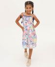 Vestido Infantil Alças Finas Flores Tassel Marisa Tam -55028