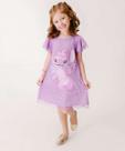 Vestido Infantil Angel E Stitch Manga Curta Disney Tam-11014 Vestido Infantil Angel E Stitch Manga Curta Disney Tam-11014