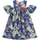 Vestido Infantil Azul Flores Kyly 109336