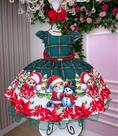 Vestido Infantil Banana Club Brilho de Neve - Natal Vestido Infantil Banana Club Brilho de Neve - Natal