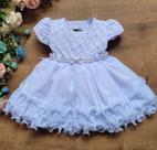 Vestido infantil batizado bebe branco recem nascido a 1 ano Vestido infantil batizado bebe branco recem nascido a 1 ano
