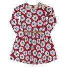 Vestido Infantil Bee Loop Floral Com Cinto Manga Longa Cotton Floral Vestido Infantil Bee Loop Floral Com Cinto Manga Longa Cotton Floral
