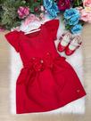 Vestido Infantil Blogueirinha Tayla Vermelho Luxo
